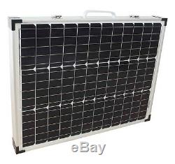 100W Portable Mono Folding Solar Panel Kit 12v Battery Charger Camping Caravans