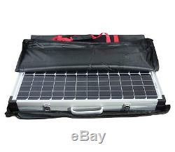 100W Portable Mono Folding Solar Panel Kit 12v Battery Charger Camping Caravans