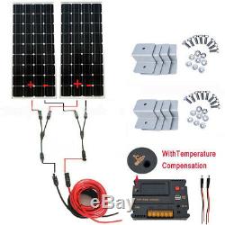 100W Solar Panel kit 12V battery Charge 10A/20A Controller Caravan Boat Home RV