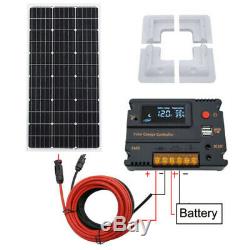 100W Solar Panel kit 12V battery Charger 20A LCD Controller Caravan Van Boat RV