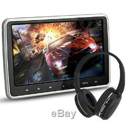 10.1 HD Headrest DVD Player Car Multimedia Back Seat Entertainment Monitor Kit