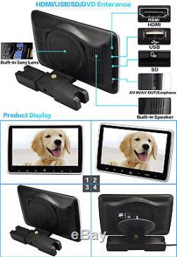 10.1 HD Headrest DVD Player Car Multimedia Back Seat Entertainment Monitor Kit