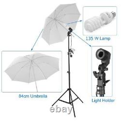 1125W Photography Studio Softbox Umbrella Lighting Kit Background Support Stand