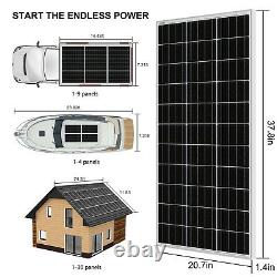 120 Watt Solar Panel Kit 12 Volt Battery Charger RV Travel Trailer Camper Van