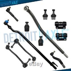 12pc 4WD Front Drag Link Ball Joint Sway Bar End Link Tierod for Ford F-250 SD