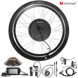 1500W Electric Bicycle Conversion Kit 26Rear Wheel Twist Throttle LCD Meter 48V