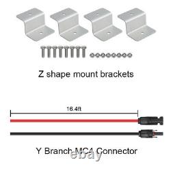 150W 12V Mono Solar Panel Kit with 20A Controller for Boat Camp Outdoor Battery