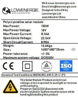 150/1000w Solar Panel Electricity Generator Kit Charge Control Battery Inverter