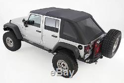 2007-2017 Jeep Wrangler Unlimited Frameless Bowless Soft Top Kit (requires hrdw)