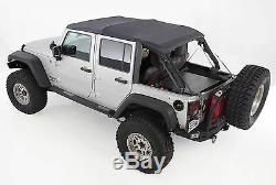 2007-2017 Jeep Wrangler Unlimited Frameless Bowless Soft Top Kit (requires hrdw)