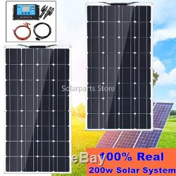 200W flexible Solar panel Kit 20A controller PV Connector for Camping Car Yacht