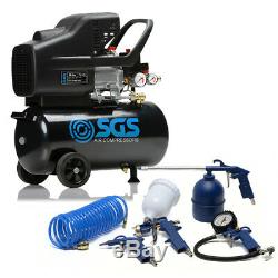 24 Litre Air Compressor & 5 Piece Tool Kit 9.6 CFM, 2.5 HP