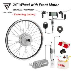 24 Wheel 36V 250W Front Motor Bicycle Sliver E-bike Hub Conversion Kit