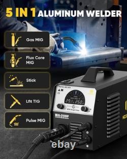 250Amp MIG/TIG/MMA Welder 230V Inverter IGBT LED Gas Flux Cored MIG Welding Kit