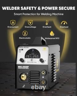 250Amp MIG/TIG/MMA Welder 230V Inverter IGBT LED Gas Flux Cored MIG Welding Kit