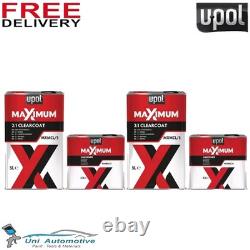 2 X Upol Maximum Hs 2k Clearcoat Lacquer Kit 7.5l- With Fast Hardener (15l Kit)