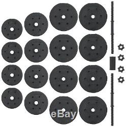 30kg Gym Dumbbells Set Pair Weight Lifting Bar Dumbells Weights Kit Dumbbell Set