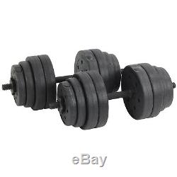 30kg Gym Dumbbells Set Pair Weight Lifting Bar Dumbells Weights Kit Dumbbell Set