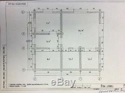 32 ft x 28 ft 1,321 sq ft Log Cabin Kit 2 Story Wooden Guest House / Home