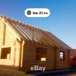 32 ft x 28 ft 1,321 sq ft Log Cabin Kit 2 Story Wooden Guest House / Home