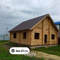 32 ft x 28 ft 1,321 sq ft Log Cabin Kit 2 Story Wooden Guest House / Home