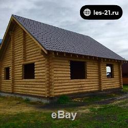 32 ft x 28 ft 1,321 sq ft Log Cabin Kit 2 Story Wooden Guest House / Home