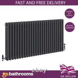 3 Column Radiator Vertical Horizontal Rad Traditional Cast Iron Style White Grey