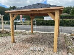 3m sq. Wooden (Larch) Gazebo With Felt shingles DIY Kit