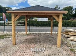 3m sq. Wooden (Larch) Gazebo With Felt shingles DIY Kit