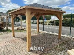 3m sq. Wooden (Larch) Gazebo With Felt shingles DIY Kit