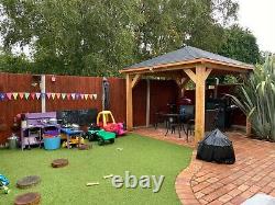 3m sq. Wooden (Larch) Gazebo With Felt shingles DIY Kit