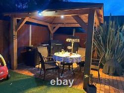 3m sq. Wooden (Larch) Gazebo With Felt shingles DIY Kit