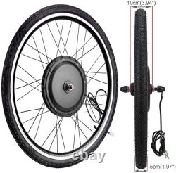48V 26'' Electric Bicycle Motor Conversion Kit Cycling Hub RR FR Wheel 1000W