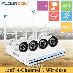 4CH Wireless 1080P CCTV DVR Kits 1TB HDD 4PCS WiFi IP Camera Security NVR System