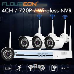 4CH Wireless 1080P CCTV DVR Kits 1TB HDD 4PCS WiFi IP Camera Security NVR System