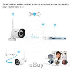 4CH Wireless 1080P CCTV DVR Kits 1TB HDD 4PCS WiFi IP Camera Security NVR System