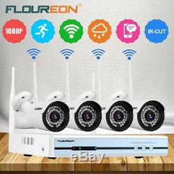 4CH Wireless CCTV 1080P DVR WLAN 720P IP Camera Security NVR System Kit +1TB HDD