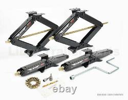 (4) 7500 lb 24 HD RV Stabilizer Leveling Scissor Jacks withsocket & install Kits