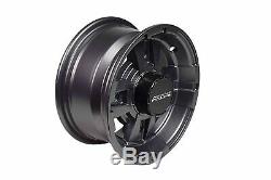 4 NEW Yamaha Raptor 660 & 700 MASSFX Black and Gun Metal RIMS Wheels kit