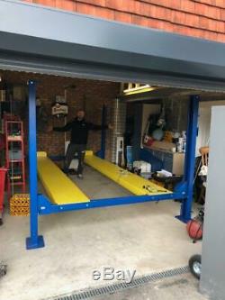 4 Post Lift / Four Vehicle Car Ramp / Hoist Parking Storage With Mobile Kit 3.7t