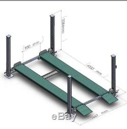 4 Post Lift / Four Vehicle Car Ramp / Hoist Parking Storage With Mobile Kit 3.7t