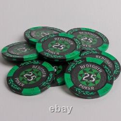 500 Numbered Redtooth Poker Chip Set with 14 Gram Casino Chips & Button Kit
