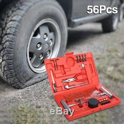 56PCS Car Tyre Puncture Emergency Tire Repair Kit Tools for Car Van Motorcycle A
