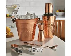 5 Pcs Copper Cocktail Shaker Gift Set Mixer Making Home Bar Kit Accessories New