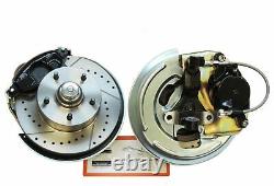 67-74 GM A F X Body Front Disc Brake Conversion Kit Cross Drilled Slotted Rotors