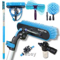 6m (20ft) Washing Kit Water-fed Brush, Cobweb Duster, 25cm Squeegee and Soap Di