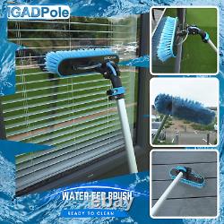 6m (20ft) Washing Kit Water-fed Brush, Cobweb Duster, 25cm Squeegee and Soap Di