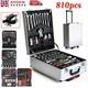 810pcs Tool Set Case Mechanics Kit Box Organize With Castors Toolbox Trolley