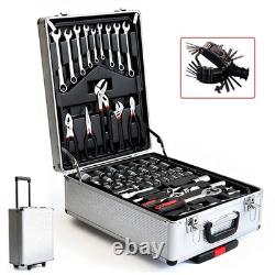 810PCS Tool Set Case Mechanics Kit Box Organize with Castors Toolbox Trolley