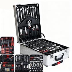 810PCS Tool Set Case Mechanics Kit Box Organize with Castors Toolbox Trolley